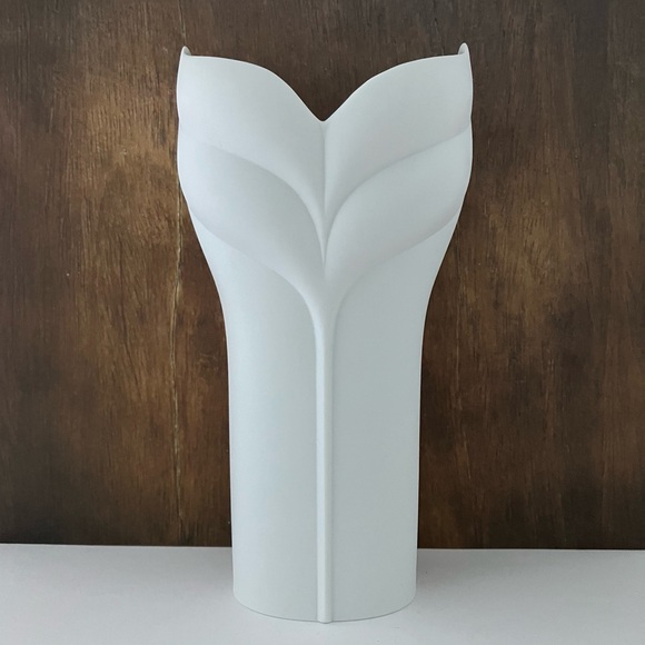 Cala Lily Rosenthal White Bisque Flower Vase Studio-Linie Germany by Uta Feyl - Picture 5 of 17